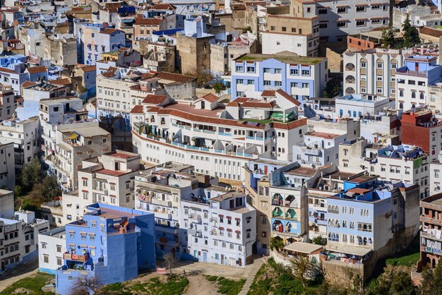 Chefchaouen vista parziale della città blu del Marocco il 25 dicembre 2016