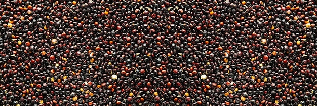 Chenopodium quinoa sfondo testurizzato di grani quinoa nera primo piano di semi