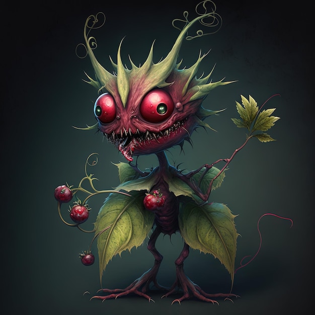 Cherry Goblin Illustrazione generativa ai