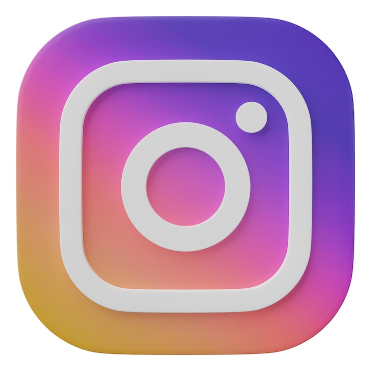 Foto chiang rai thailandia marzo 02 2023 3d render icona del logo instagram isolata su sfondo bianco