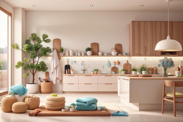 Chic EcoCleanse Abbraccia lo stile di vita ecocosciente in una cucina moderna