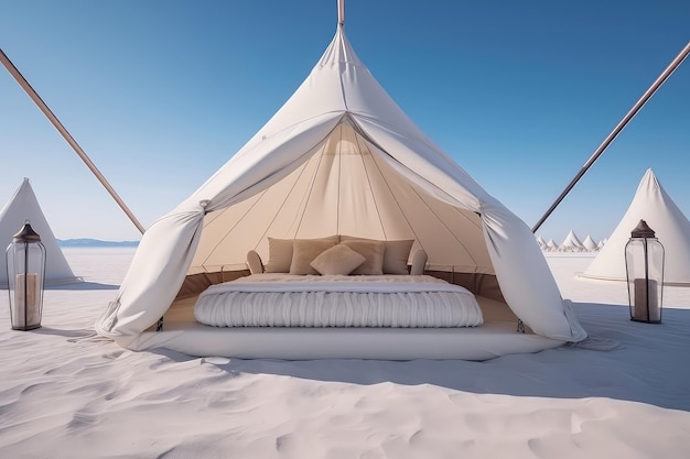 Chic Glamp nel deserto bianco