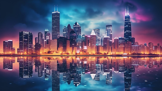 Chicago Cityscape Uno skyline maestoso da vedere