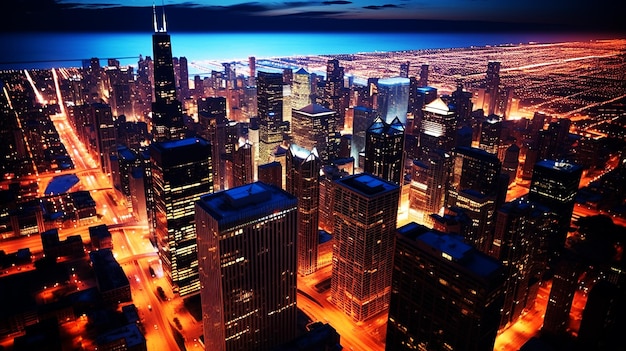 Chicago skyline chicago city chicago panorama chicago city panorama
