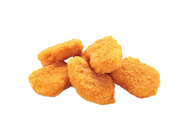 Chicken nuggets isolated on white background