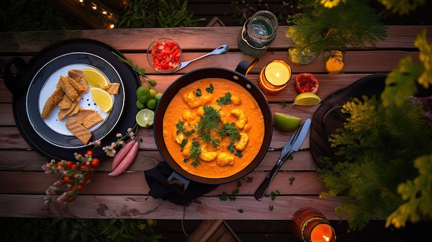 Chicken tikka masala un piatto composto da pezzi di pollo marinati arrostiti