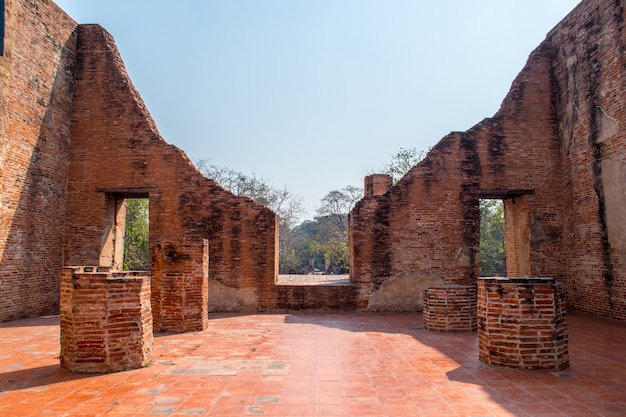 Chiesa buddista al tempio di Mahaeyong. nella provincia di Ayutthaya in Tailandia