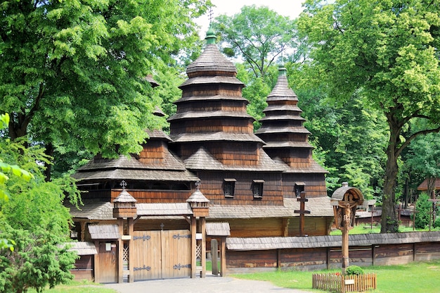 Chiesa di legno cristiana dell'annata, Ucraina, Museo di Lviv