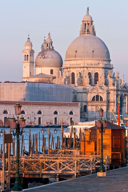 Chiesa di Santa Maria della Salute al canal grande verticale di Venezia