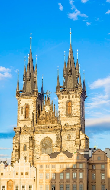 Chiesa di Tyn. Architettura di Praga. La città vecchia . Architettura gotica.