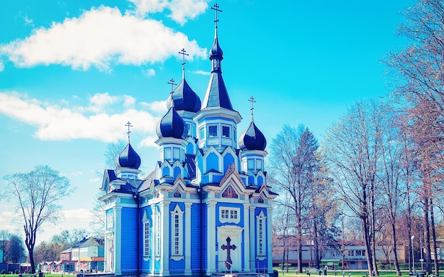 Chiesa ortodossa dell'UE al centro di Druskininkai, Lituania. Tonico