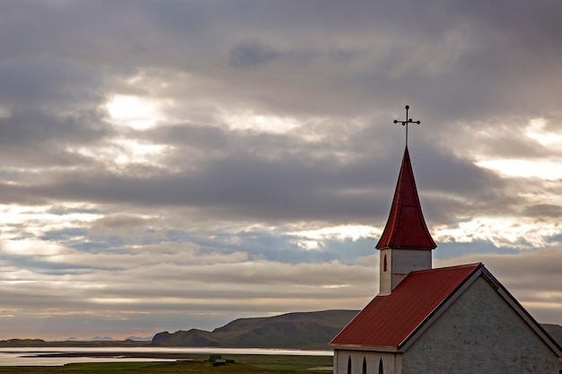 Chiesa sull'isola d'Islanda