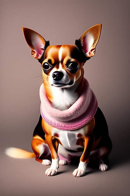 Chihuahua che indossa abiti di moda e accessori Chihuahua isolato su uno sfondo trasparente