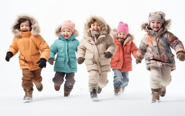 Children's Winter Fashion isolato su uno sfondo trasparente