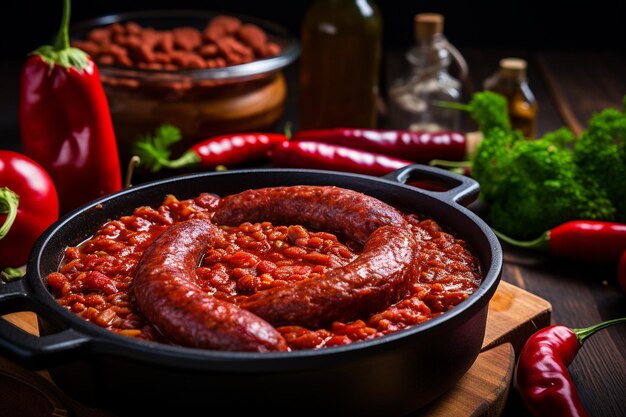 Chili con salsiccia piccante