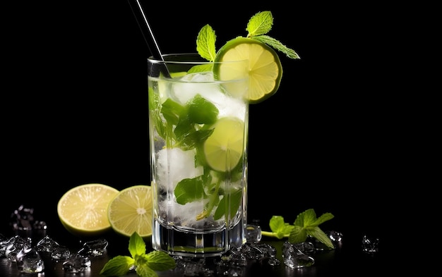 Chilled Lemonade Glass Moderna Bar Pubblicità con Pint Generative AI