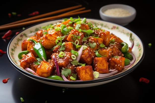 Chilli paneer come antipasto in India