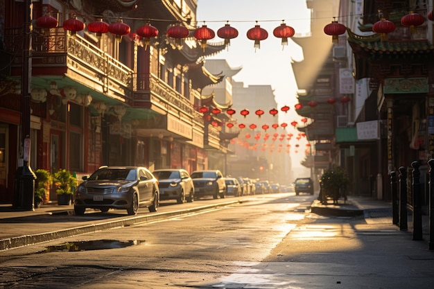 Chinatown luce naturale IA generativa