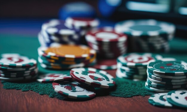 Chip sul tavolo del casinò