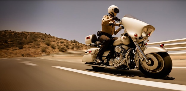 chip veterani pattuglia della polizia in moto in sella a biciclette steampunk cartoline divertenti arte generativa ai