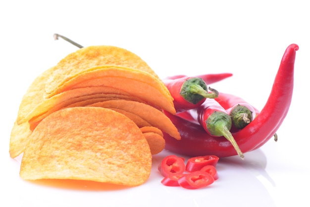 Chips di patate e peperoncino