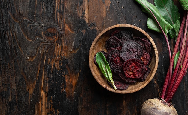 Chips di verdure essiccate di barbabietola