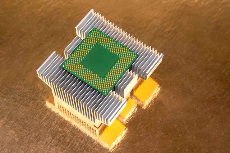Foto chipset e dissipatore di calore per componenti elettronici dell'industria informatica