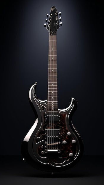 Chitarra elettrica nera