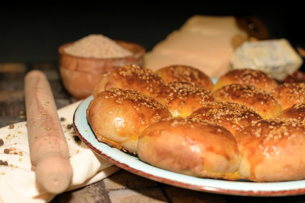 Chiuda in su del pane tradizionale del Danubio salato