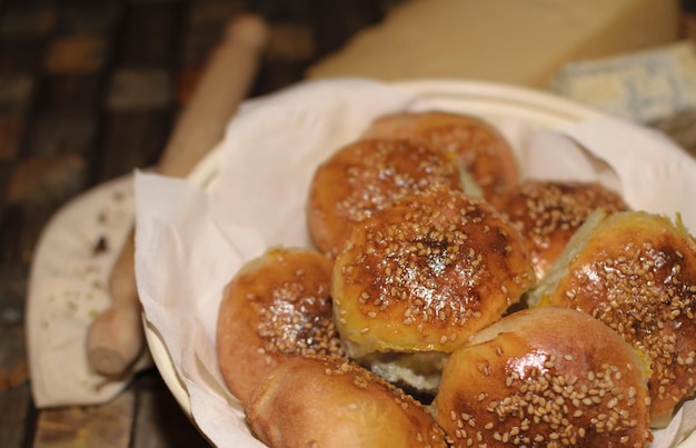 Chiuda in su del pane tradizionale del Danubio salato