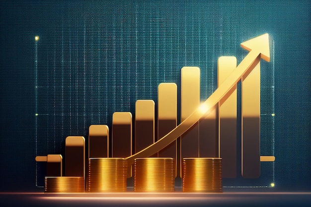 Chiuda in su della barra chartreusd ai generativa del grafico