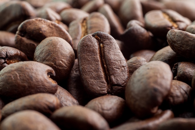 Chiuda sul fondo del chicco di caffè