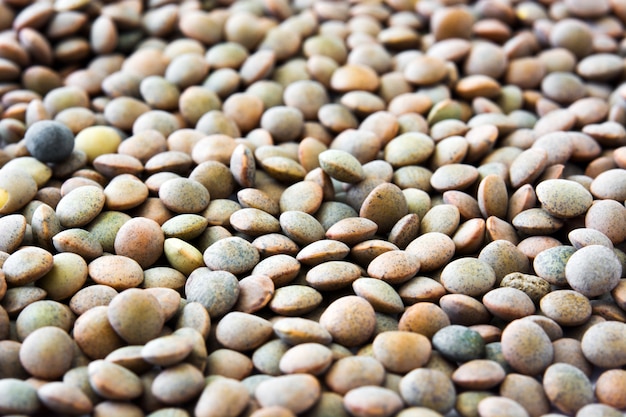 Chiuda sul fondo del grano delle lenticchie.