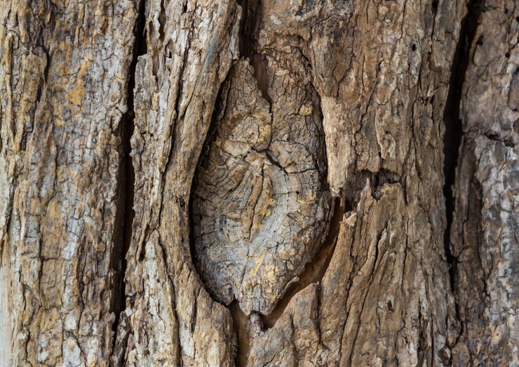 Foto chiuda sulla struttura di vista del tronco di albero