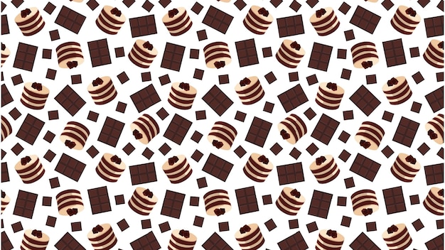 Chocolate Cake and Bar Pattern