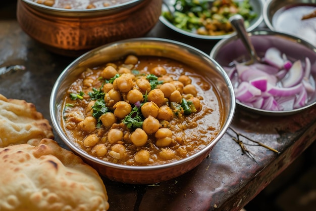 Chole bhature famoso cibo indiano