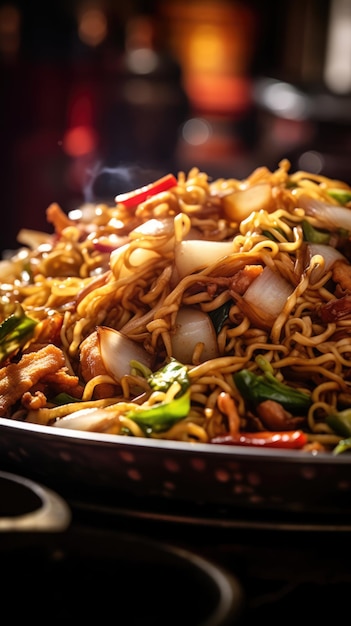 Chow mein è un piatto cinese a base di noodles saltati in padella