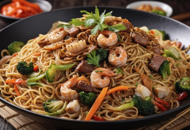 Chow Mein Stirfried noodles con verdure