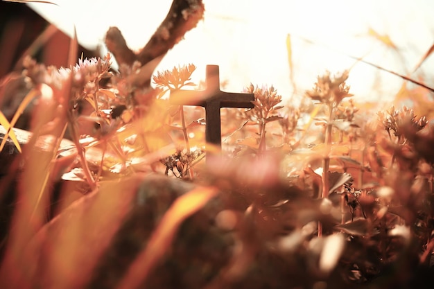 Christian croce astratto sfondo naturale simbolo dello Spirito Santo Santissima Trinità domenica festivo giorno di Pentecoste Fede in Dio Chiesa concetto di vacanza