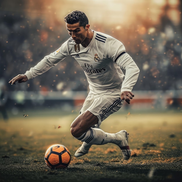 Christiano Ronaldo gioca a calcio come un acrobata per il suo club