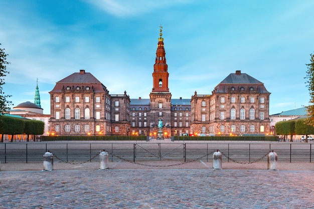 Christiansborg, palazzo e palazzo del governo, sede del parlamento, nel centro di Copenaghen, capitale della Danimarca