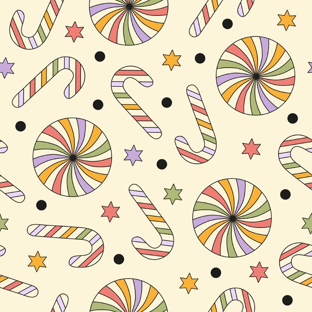 Christmas Candy Pattern senza cuciture Christmas Seamless Pattern design pattern background