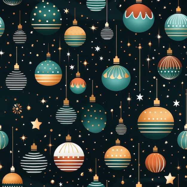 Christmas Seamless Pattern Infinite Digital Paper Generative AI