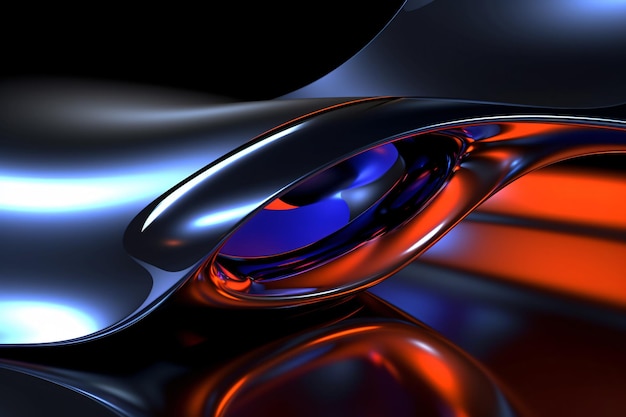 Chrome Liquid Art Ai generativo