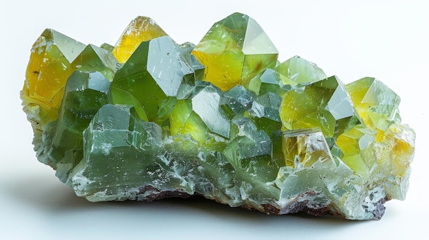 Chrysoberyl Gemstone su sfondo bianco puro AI generativa