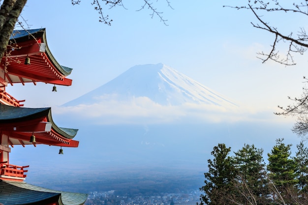 chureito pagoda e fuji sfondo fujiyoshida giappone