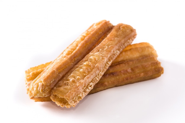 Churros sulla superficie bianca