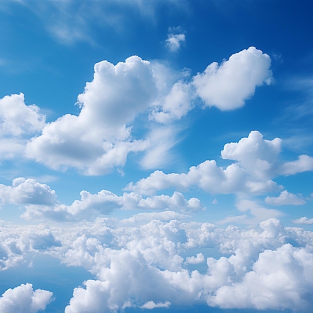ci sono molte nuvole che volano nel cielo generativo ai