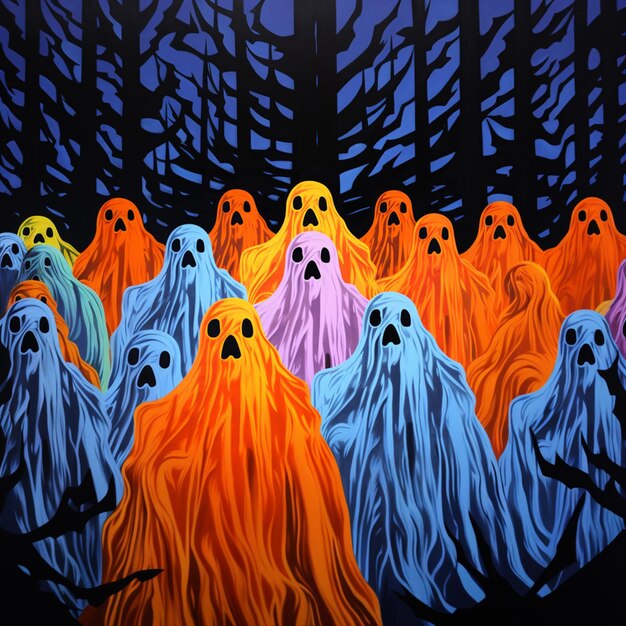 Ci sono molti fantasmi in una foresta di alberi generativo ai