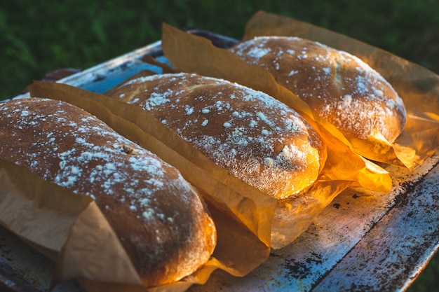 Ciabatta appena sfornata a casa